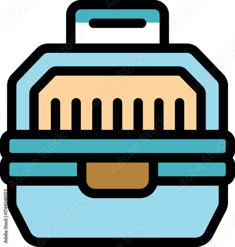 Tableau sur toile Secure and ventilated pet carrier ensuring safe and comfortable transportation f