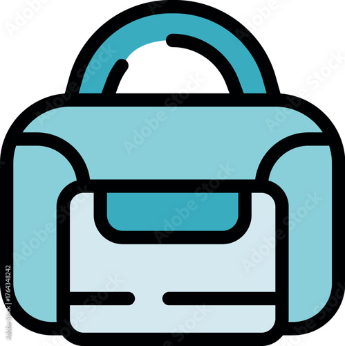 Lunch bag designed for carrying meals, featuring a secure closure and convenient handle
