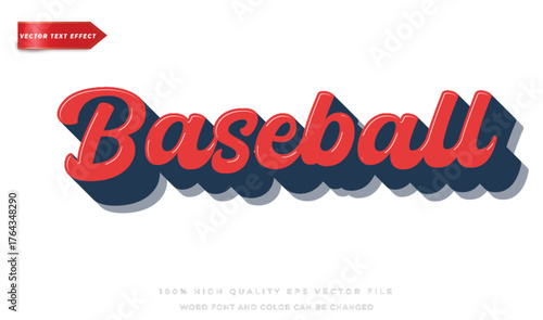Photography Editable baseball text effect