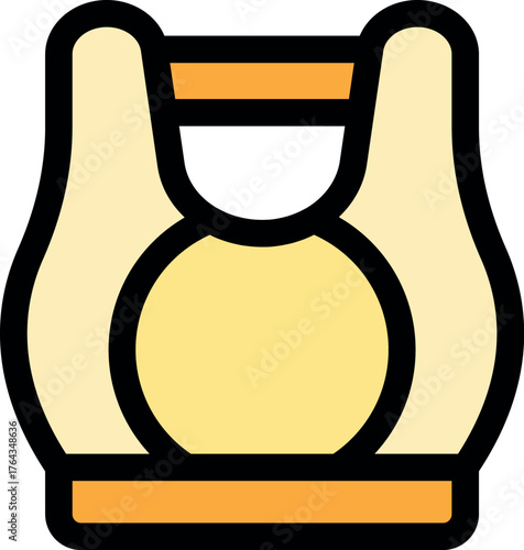 Yellow sports bra with orange details, perfect for women's workout and fitness activities