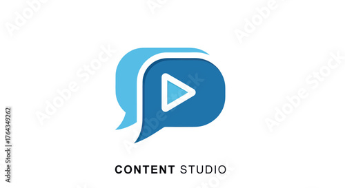 Content Studio Logo Featuring Speech Bubbles and Play Button.