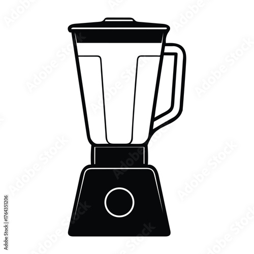 Blender illustration kitchen appliance smoothie maker food processor black white