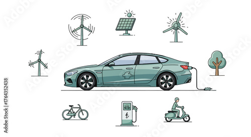 Eco-friendly transportation and renewable energy sources for a sustainable future
