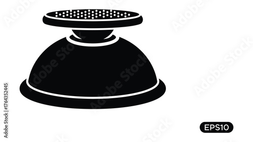 Silhouette of a Drainage Appliance: A clean, sleek silhouette of a common appliance used to facilitate water drainage, symbolizing simplicity and functionality.