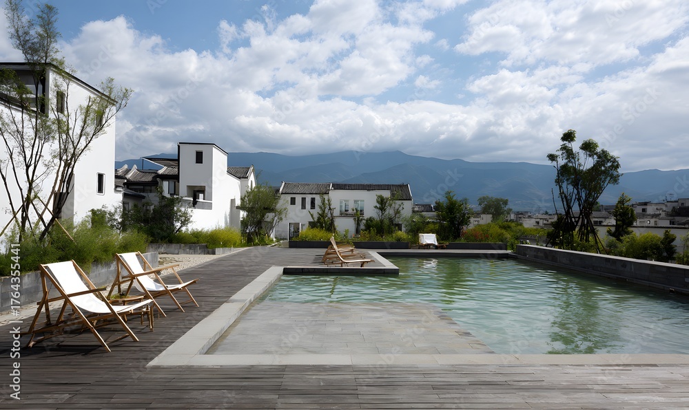 Fototapeta premium luxury swimming pool