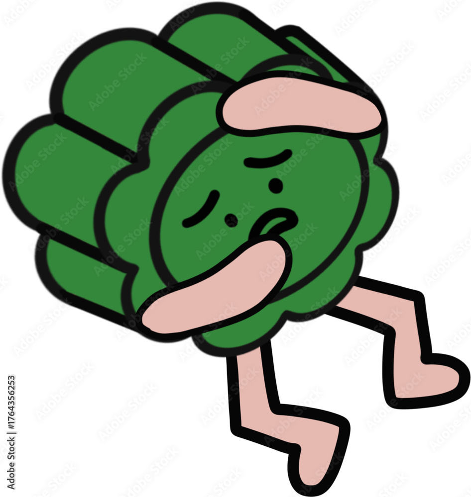 Fototapeta premium Cute Korean Traditional Jacks Game Stones with Faces – Colorful Illustration of Gonggi