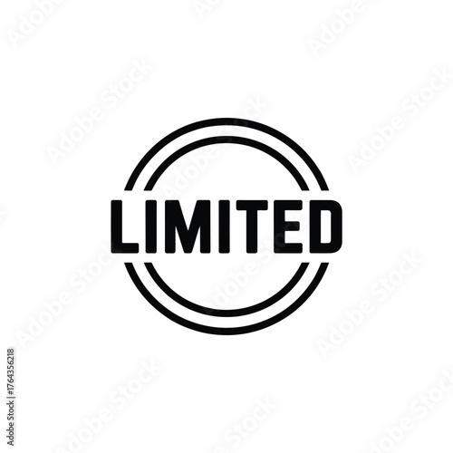 Bold black text limited inside concentric circles emblem