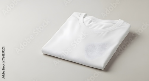 Wallpaper Mural Blank White T-Shirt Folded and Ready for Printing Torontodigital.ca