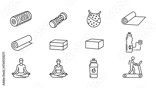 Yoga and Fitness Essentials: A curated collection of yoga and fitness equipment, poised to elevate your wellness journey