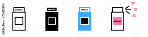 Vector icon of a men s fragrance bottle