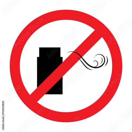 Stop smell perfume icon and anti odour symbol