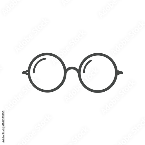 Modern illustration of an eye line icon for optometry and eyeglasses vision