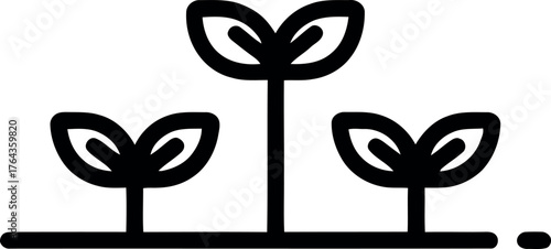 The modern illustration depicts a chemical residues soil line icon