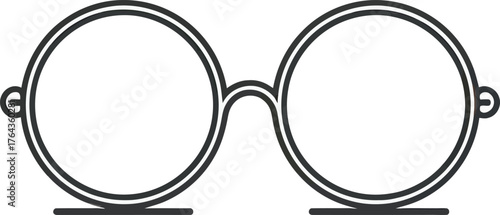 The icon represents eyeglasses and optometry in a modern vision illustration