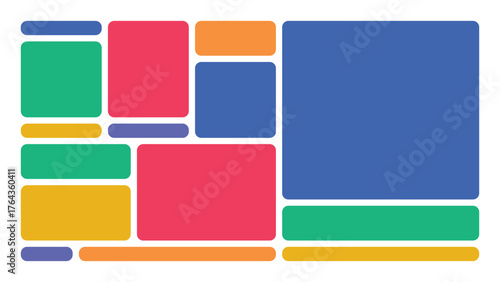 Colorful geometric shapes a flat vector illustration perfect for backgrounds and modern designs