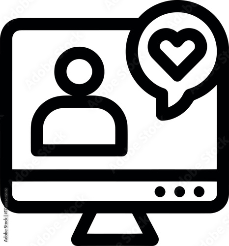 Icon representing employee health line and workplace wellness in a modern illustration