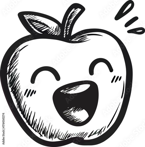 Fruit line icon featuring pesticide residue in a modern illustration style