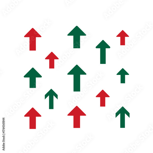 Assemblage of diverse directional arrow symbols and navigation icons created for implementation in user interface design and graphic applications