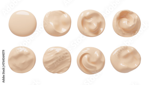 Cosmetic liquid foundation cream isolated on transparent background 3D render