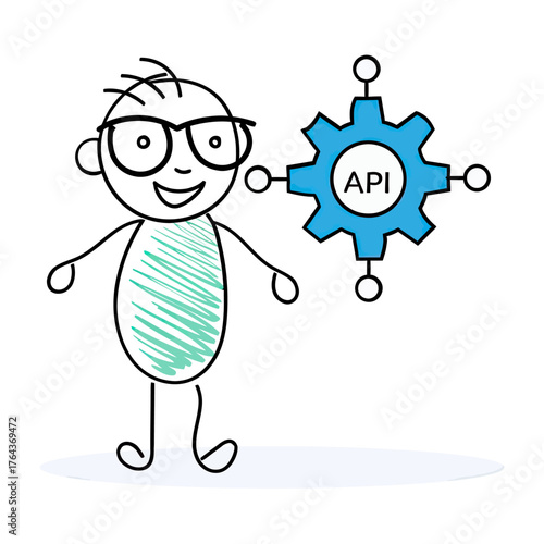 Design api integration security fingerprint data access secure connection authentication authorization process system verctor art illustration png