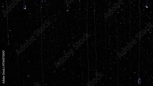 rain drops on black