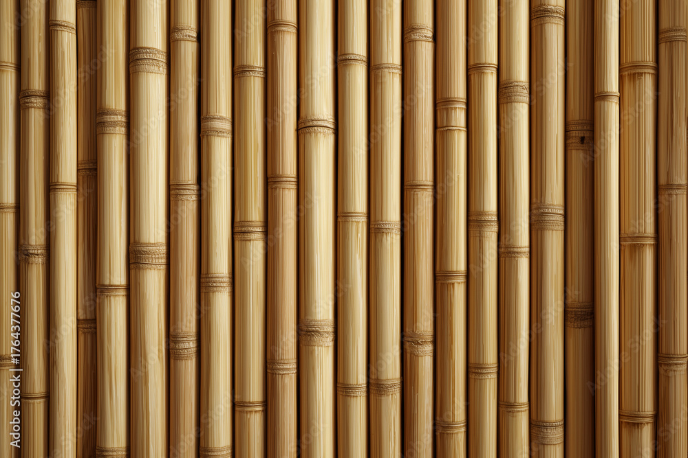 Fototapeta premium Organic bamboo panel pattern traditional Asian material texture