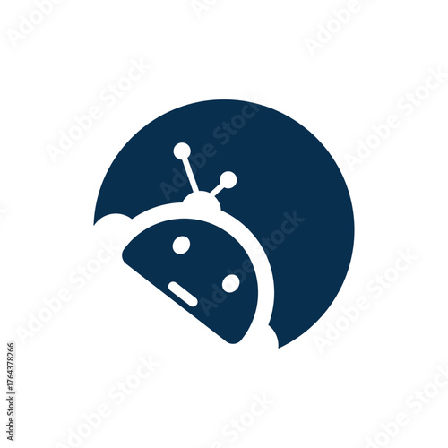 Robot logo vector icon template