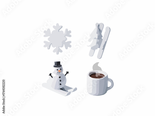3d people working together of christmas 