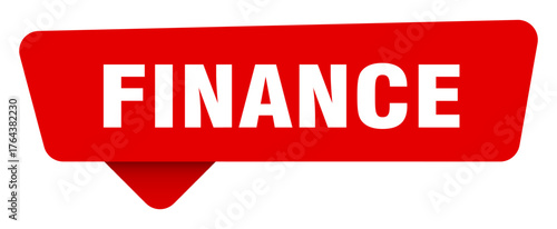finance red sticker isolated on transpatent background. finance sign