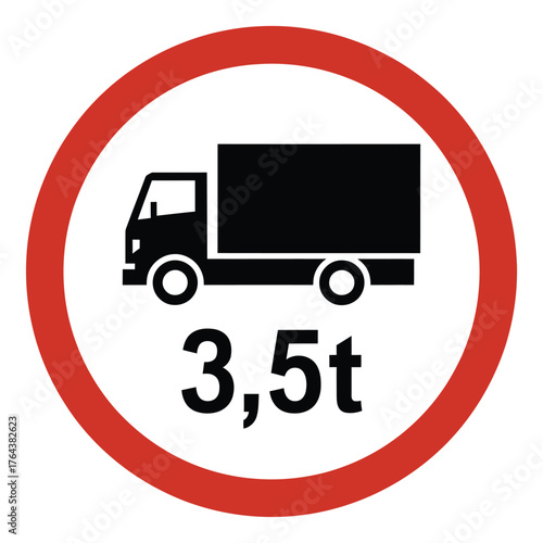Truck weight limit sign 3 5 tonnes