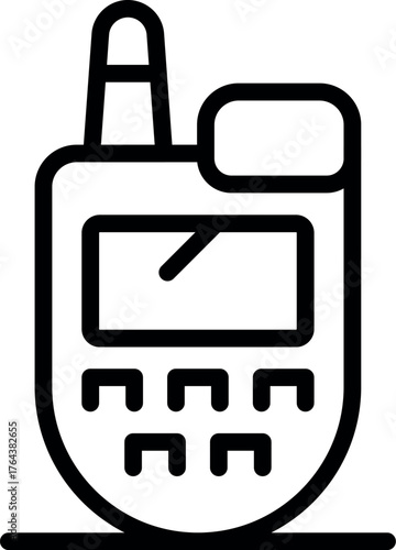 Radio transceiver ensuring seamless communication in remote areas, featuring an antenna for enhanced signal strength