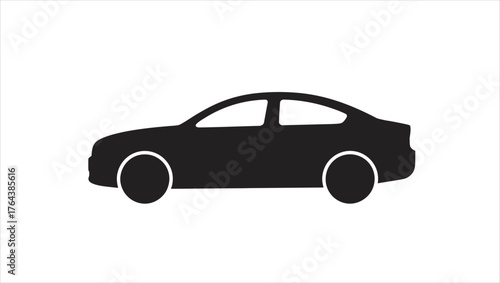 Modern car icon representing transportation travel and automotive concepts with clean lines and vibrant colors