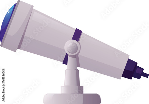 Telescope, an instrument for astronomical research and space observation.