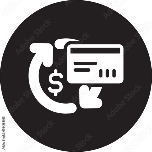 Financial consolidation glyph icon