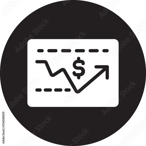 Financial index glyph icon