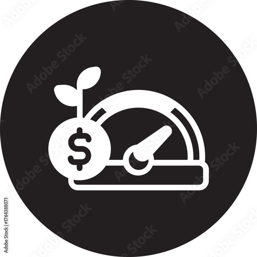 Financial performance glyph icon