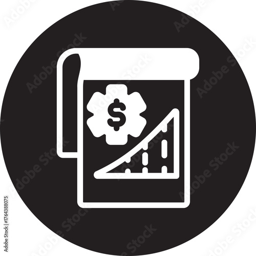 financial statement glyph icon