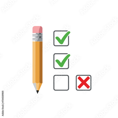 Checklist with Pencil - Marking Tasks and Choices.