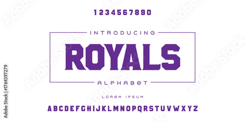 Varsity classic college royals font alphabet, varsity sport royal font for baseball, football or basketball logo, brand and t-shirt, athletic department typeface and stylish varsity alphabet