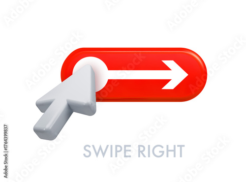 Cursor clicking swipe right button for liking selection