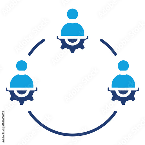 Job Position Flat Blue Icon