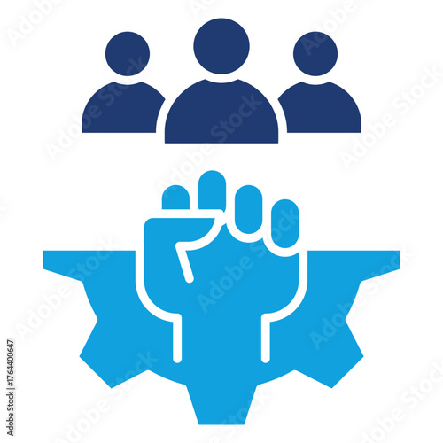 Autonomy Flat Blue Icon