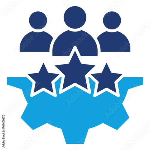 Expert Team Flat Blue Icon