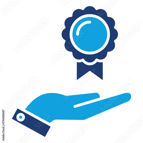 Recognition Flat Blue Icon