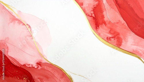 紅白の和柄、和風イメージの背景素材（和紙、赤色、白色）