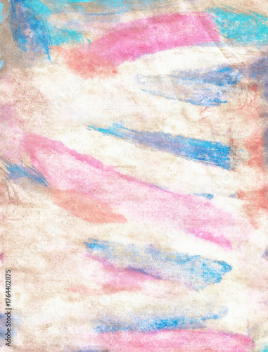 Pink and blue watercolor paper background