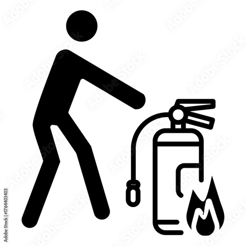 Fire Drill Glyph Icon