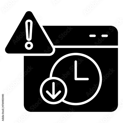Downtime Log Glyph Icon