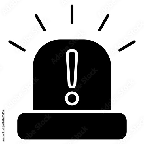 Alarm Signal Glyph Icon