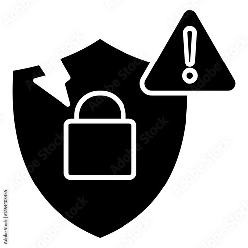 Security Breach Glyph Icon